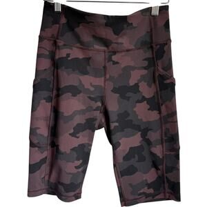 Lululemon 10" Bike Shorts – Camo Brown Earth Multi, Size 6